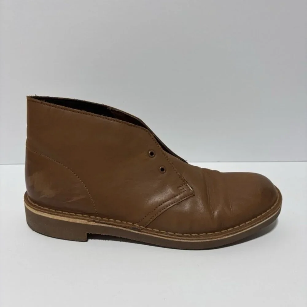 Clark’s Men’s Bushacre 2 Tan Leather Boots, Size 8.5 M